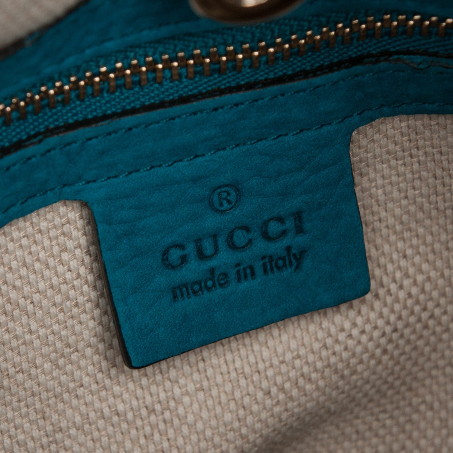 Gucci Vitello Range Medium Soho Chain Shoulder Bag Deep Cobalt 6 of 7