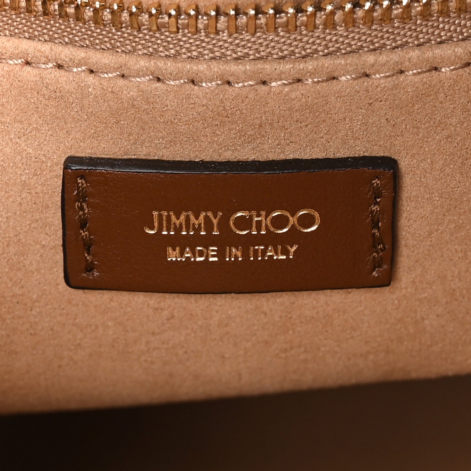 Jimmy Choo Smooth Shiny Calfskin Bon Bon Bucket Bag Dark Tan 6 of 10