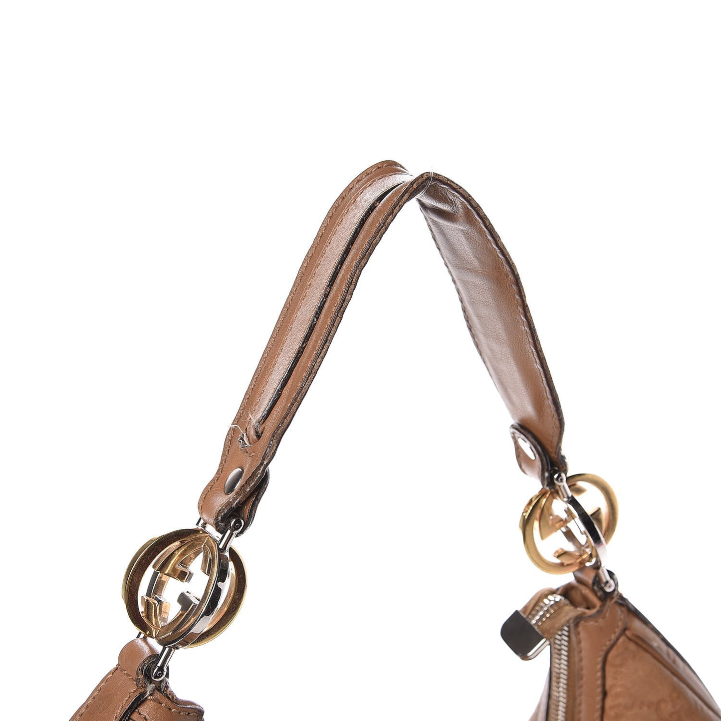 Guccissima Large GG Twins Hobo Brown