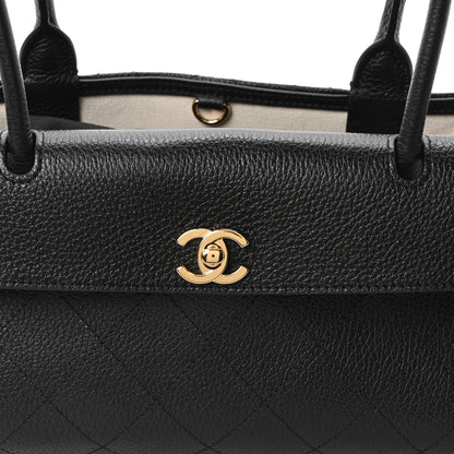 Chanel Grained Calfskin Stitched Urban Essentials Small Shopping Bag Black 8 of 10