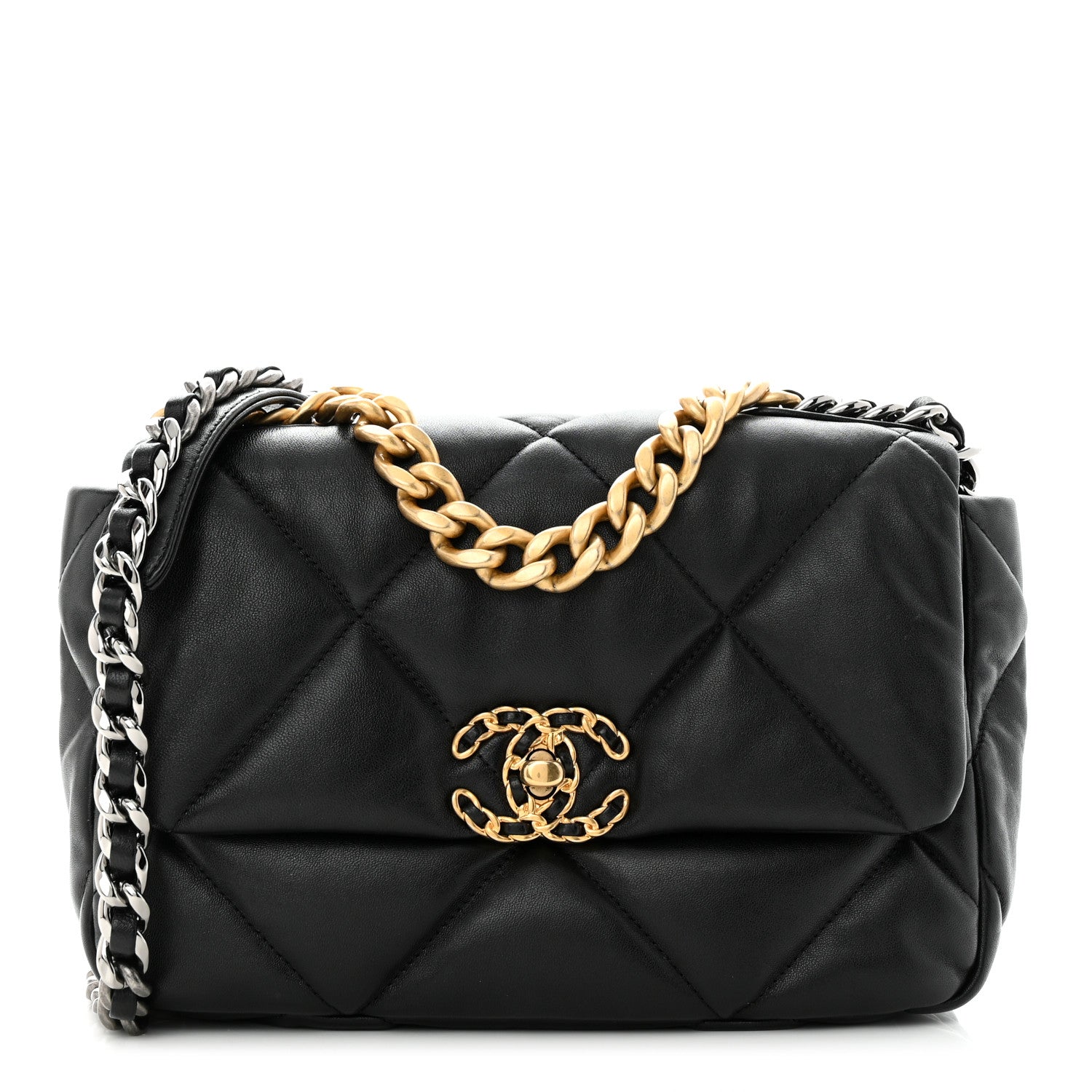 Chanel Goatskin Quilted Medium Chanel 19 Flap Black 1 of 11