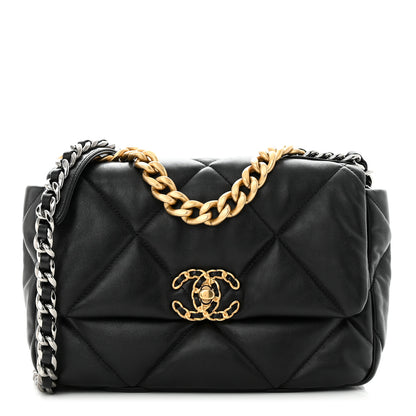 Chanel Goatskin Quilted Medium Chanel 19 Flap Black 1 of 11