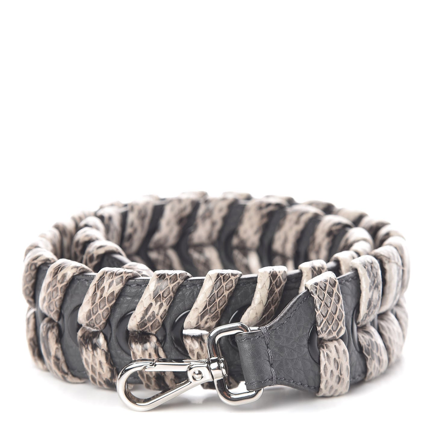 Calfskin Elaphe Lace Up Strap You Grey