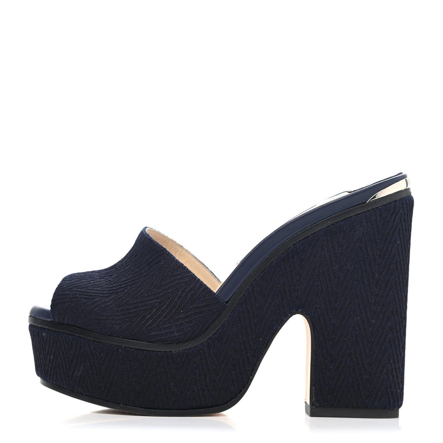 Woven Fabric DeeDee Platform Sanda 37 Blue