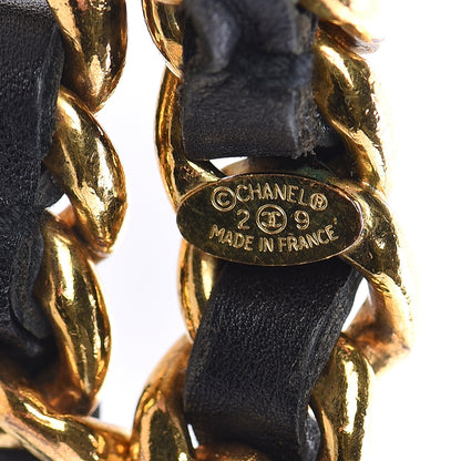 Chanel Lambskin Chain CC Medallion Belt Black Gold 4 of 6