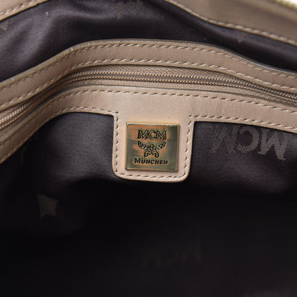 MCM Visetos Medium Essentials Shopper Tote Beige 6 of 13