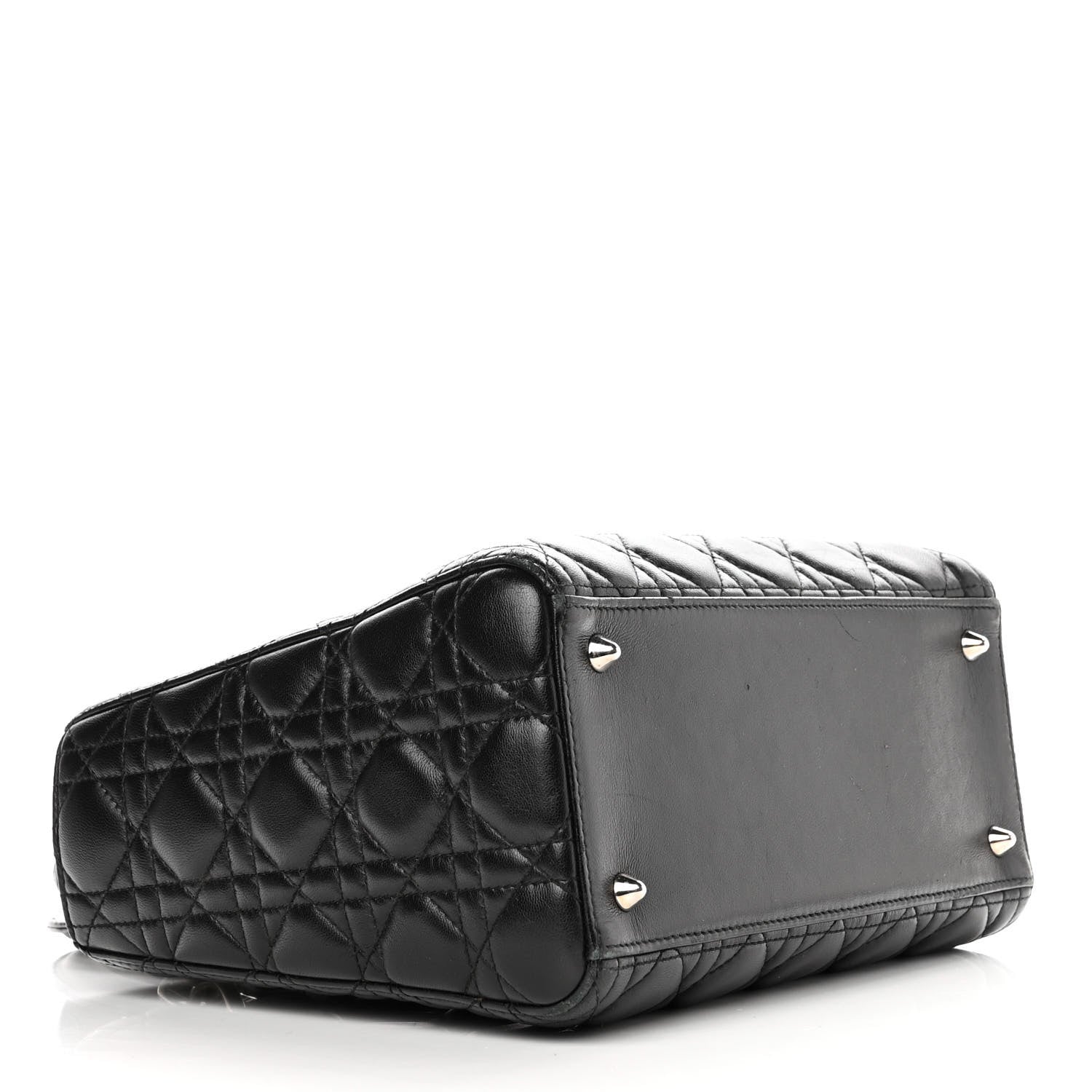 Christian Dior Lambskin Cannage Medium Lady Dior Black 4 of 10