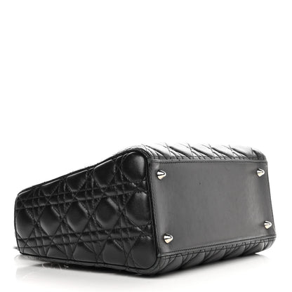 Christian Dior Lambskin Cannage Medium Lady Dior Black 4 of 10