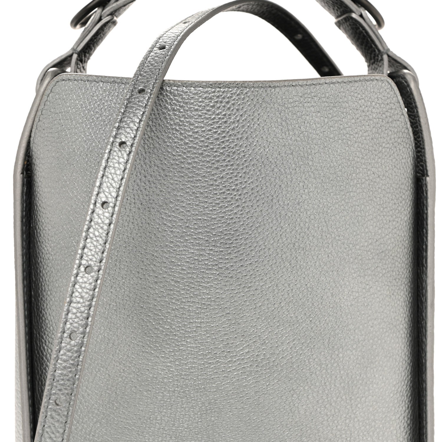 Balenciaga Metallic Calfskin XS Tool 2.0 North-South Tote Silver 9 of 14