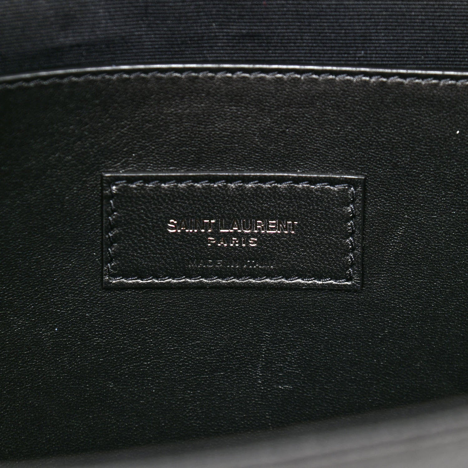 Saint Laurent Grain De Poudre Medium West Hollywood Monogram Fold-Over Black 6 of 11