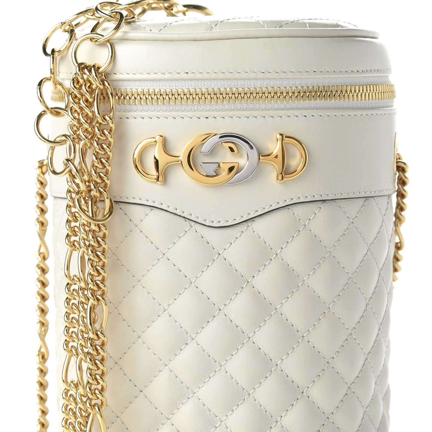 Calfskin Trapuntata Zumi Belt Bag Off White