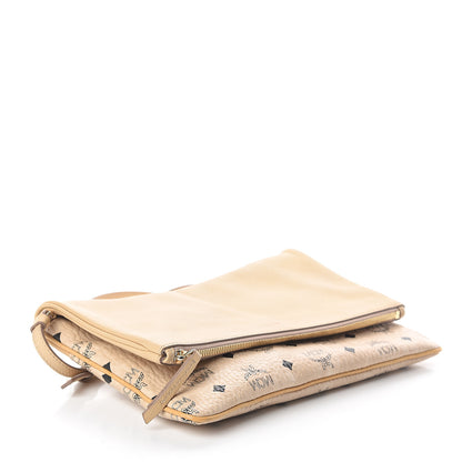MCM Visetos Corina Foldover Crossbody Bag Latte Beige 3 of 9
