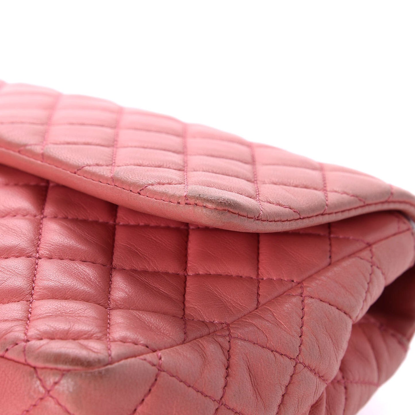 Lambskin Quilted Valentine Charms Medium Single Flap Pink