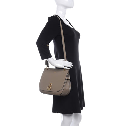 Mulberry Small Classic Grain Calfskin Amberley Satchel Solid Grey 2 of 9