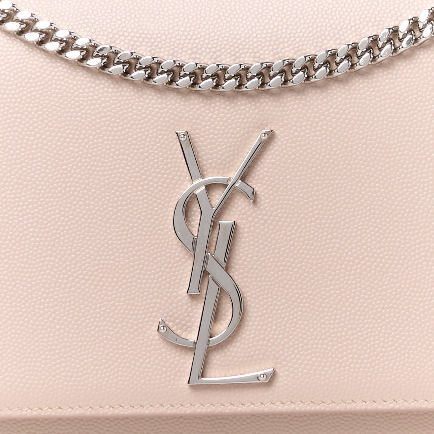 Saint Laurent Grain De Poudre Medium Monogram Kate Satchel Rose Poudre 9 of 11
