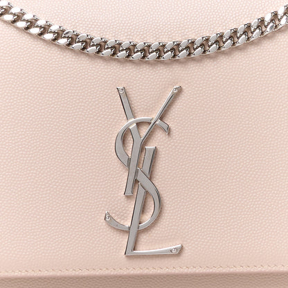 Saint Laurent Grain De Poudre Medium Monogram Kate Satchel Rose Poudre 9 of 11