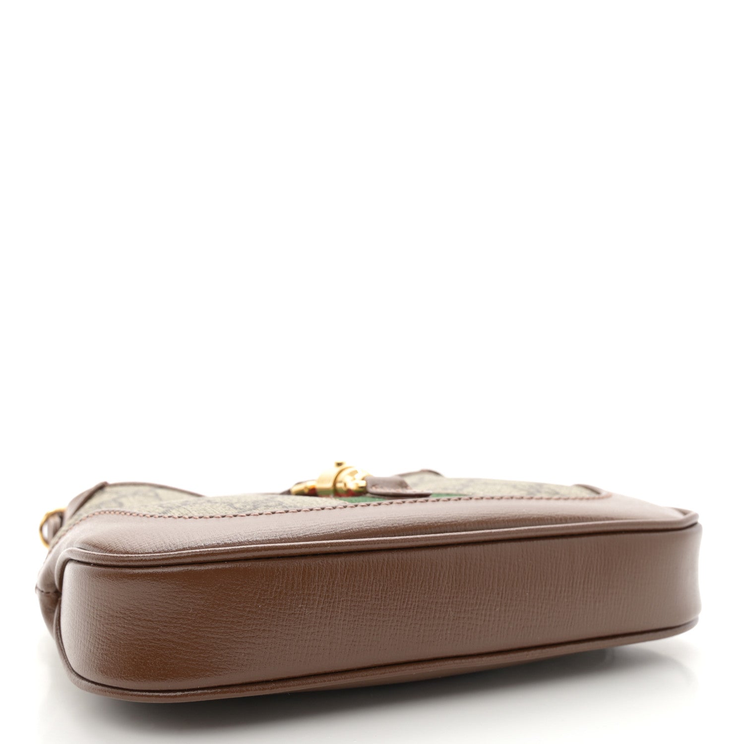 Gucci GG Supreme Monogram Azalea Calfskin Web Mini Jackie 1961 Hobo Beige Ebony Brown Sugar 4 of 10