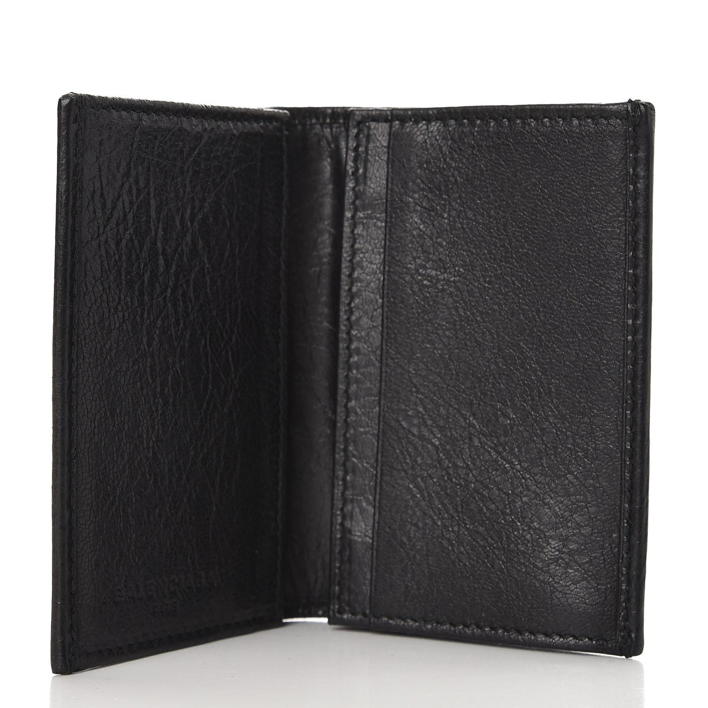 Agneau Giant 12 Gold Hardware Gold Card Holder Black
