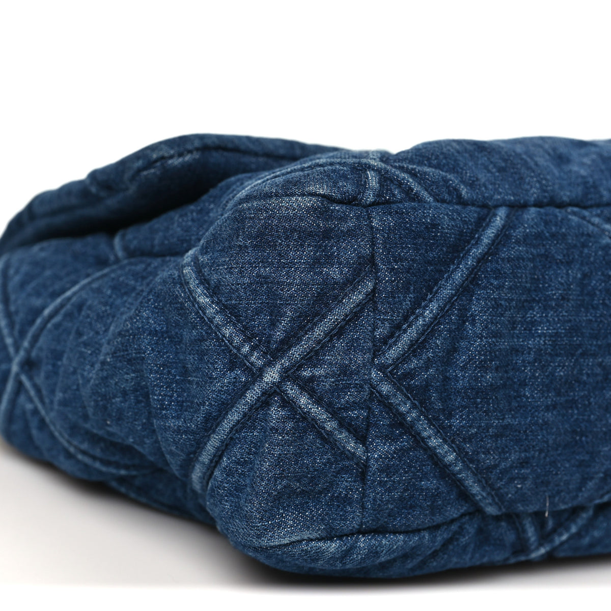 Denim Quilted Large Chanel 19 Flap Blue