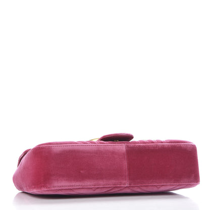 Gucci Velvet Matelasse Blind for Love Embroidered Medium GG Marmont Shoulder Bag Light Raspberry Rose Multicolor 3 of 9