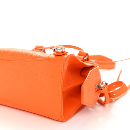 Balenciaga Grained Calfskin Neo Classic Silver Hardware Mini City Pop Orange 9 of 9