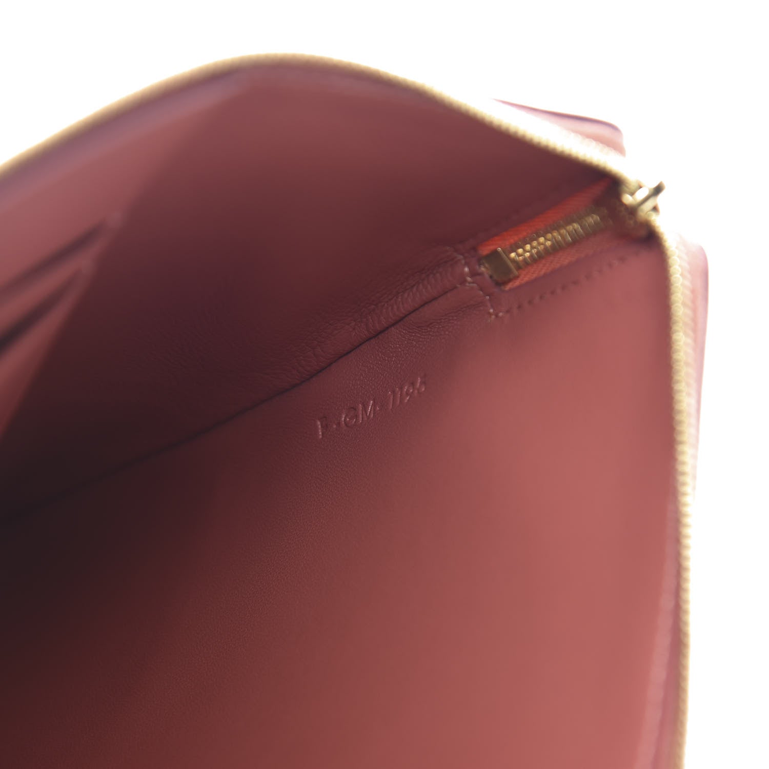 Celine Smooth Lambskin Bi-Color Solo Clutch Pouch Peach Amazone 7 of 9