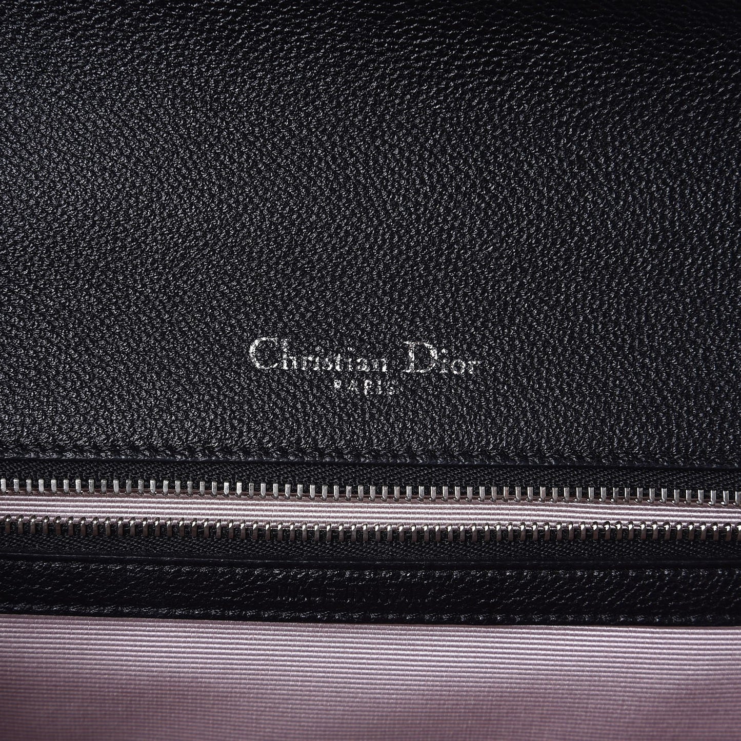 Grained Calfskin Medium Diorama Flap Bag Black