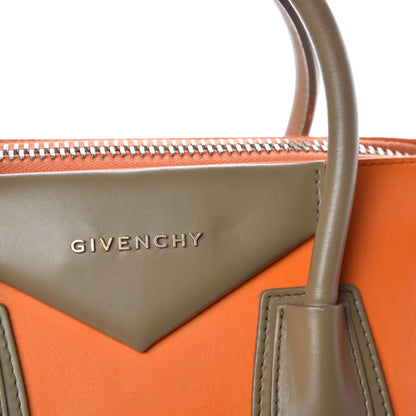 Givenchy Smooth Calfskin Medium Bi-Color Antigona Orange Beige 8 of 15