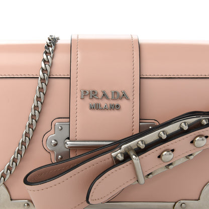 Prada Spazzolato Soft Calf Cahier Chain Wristlet Clutch Pesca 9 of 9