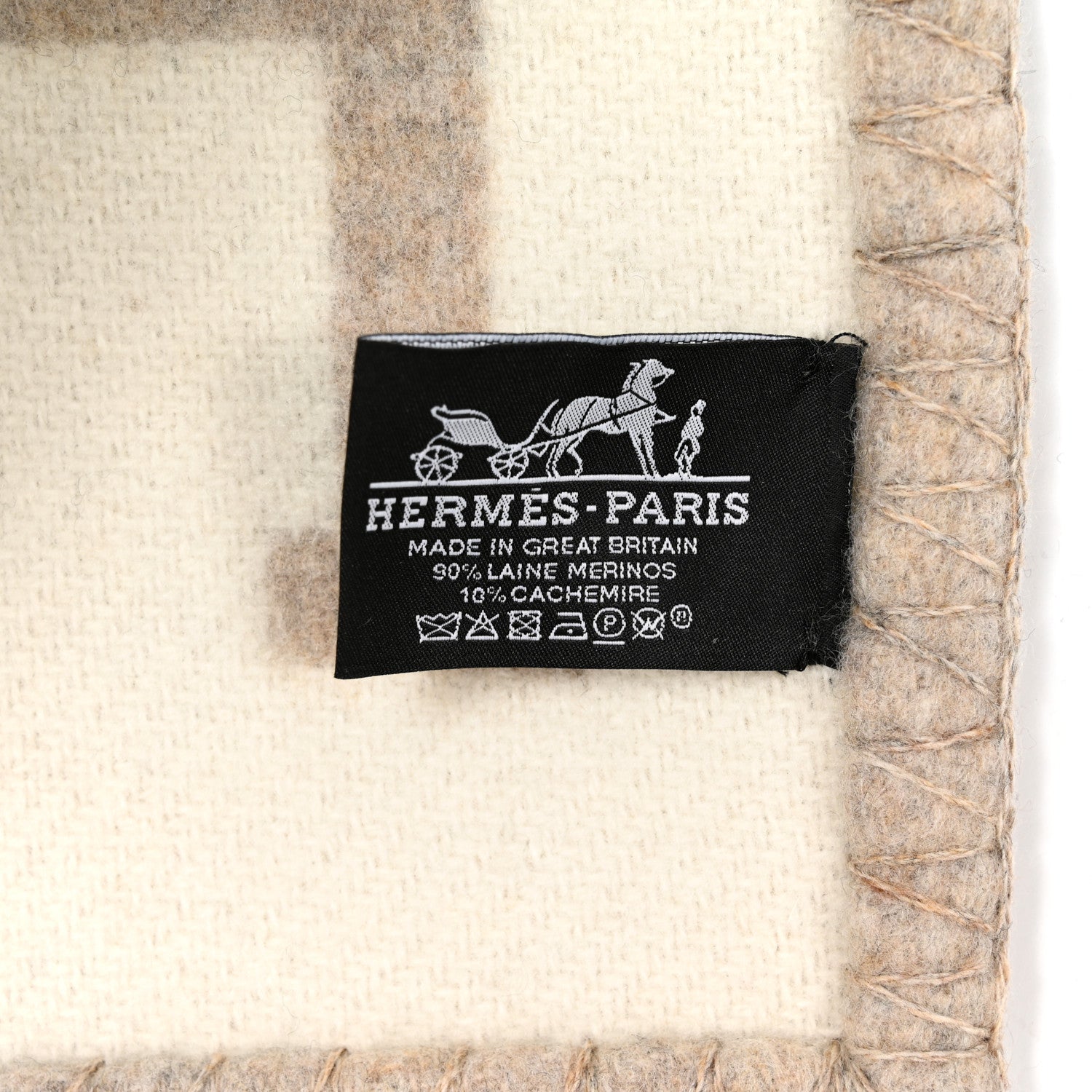 Hermes Wool Cashmere Avalon III Blanket Coco Camomille 3 of 3