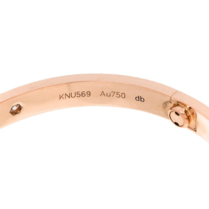 Cartier 18K Pink Gold 4 Diamond LOVE Bracelet 19 5 of 8