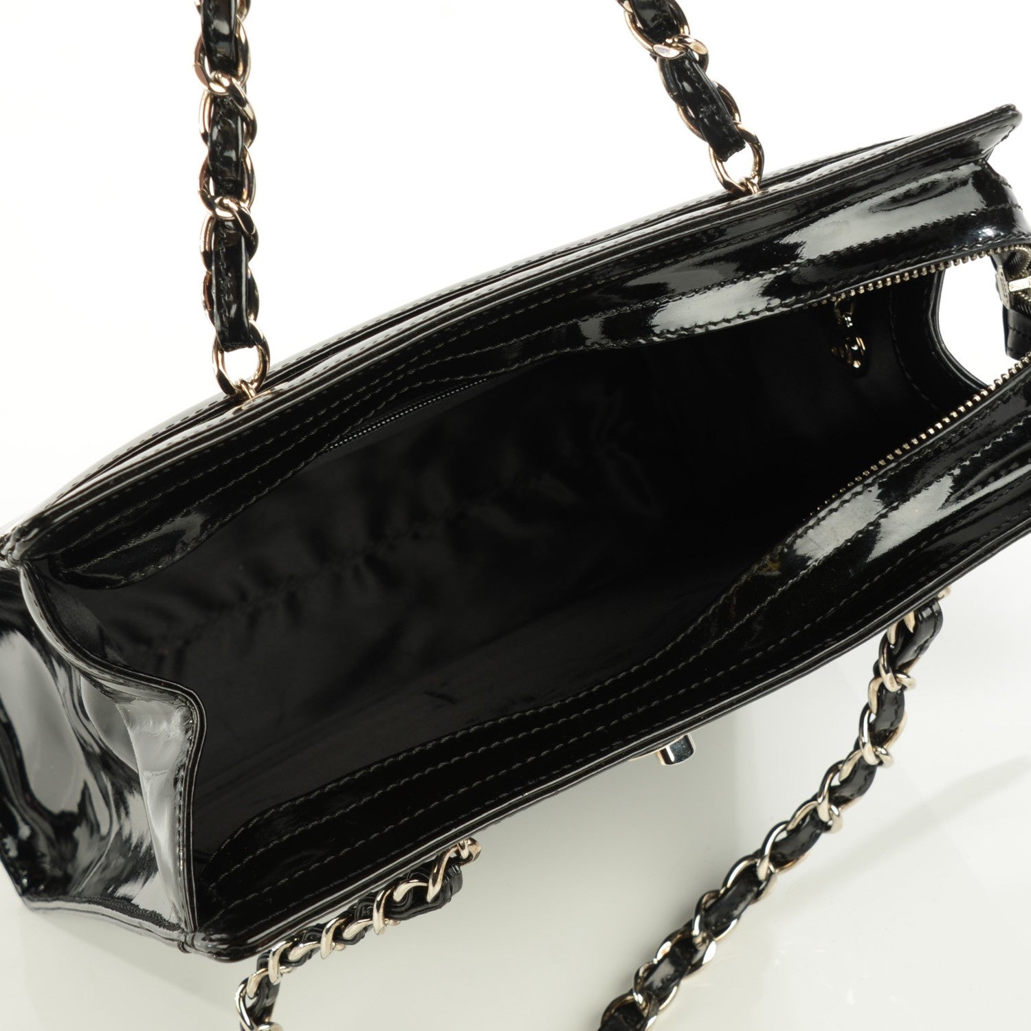 Chanel Patent Shoulder Bag Black 6 of 9