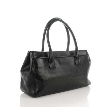 Chanel Calfskin Mademoiselle Lock Cerf Shopper Tote Black 3 of 8