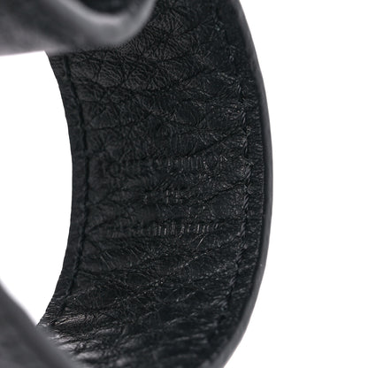 Louis Vuitton Calfskin LV Shape Dragonne Bag Charm Key Holder Black 3 of 4