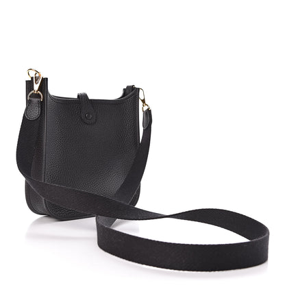 Hermes Taurillon Clemence Evelyne TPM Black 3 of 11
