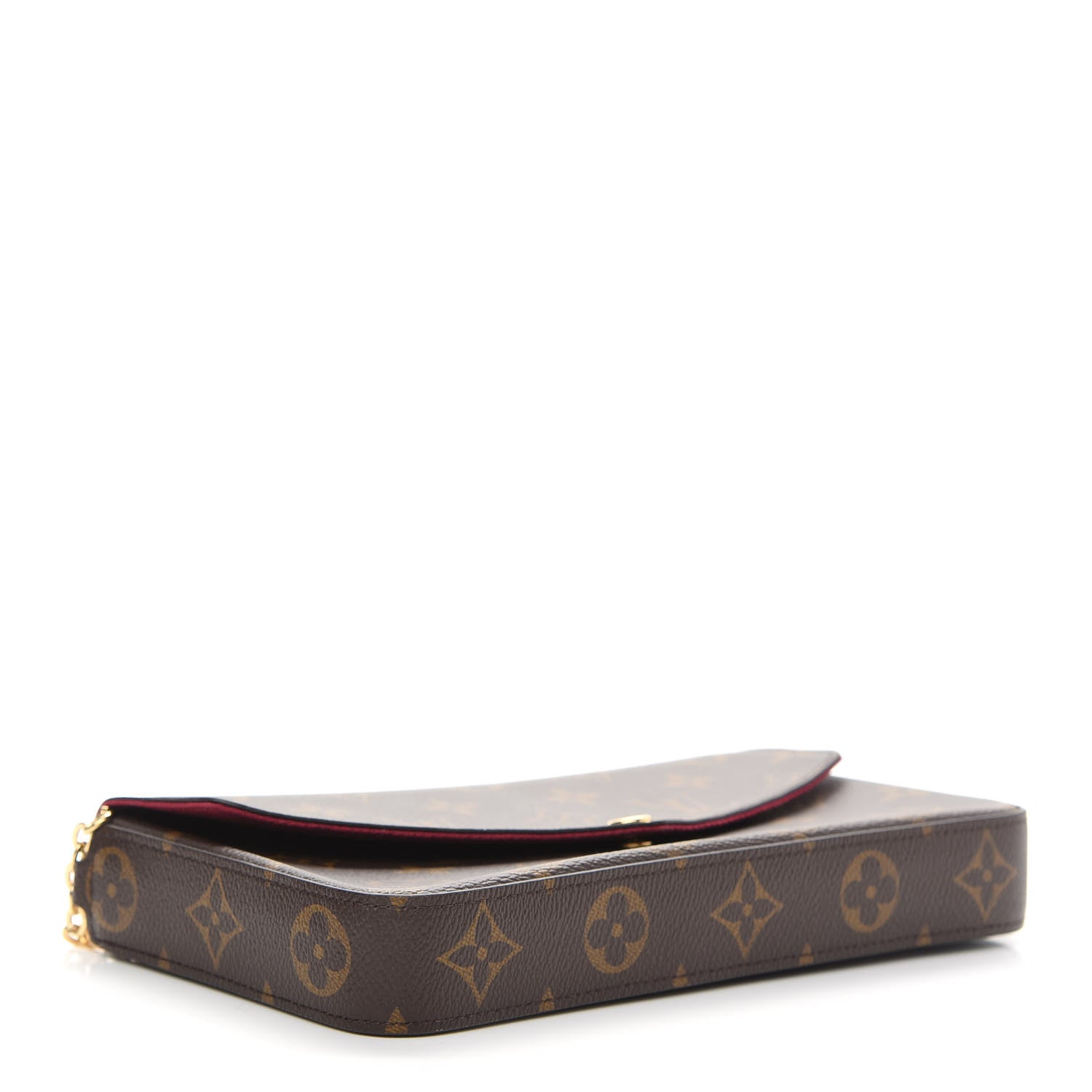 Louis Vuitton Monogram Pochette Felicie Chain Wallet Fuchsia 5 of 9