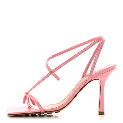 Bottega Veneta Lambskin Studded Stretch Multi Strap 90mm Sandals 38 Blossom 1 of 9