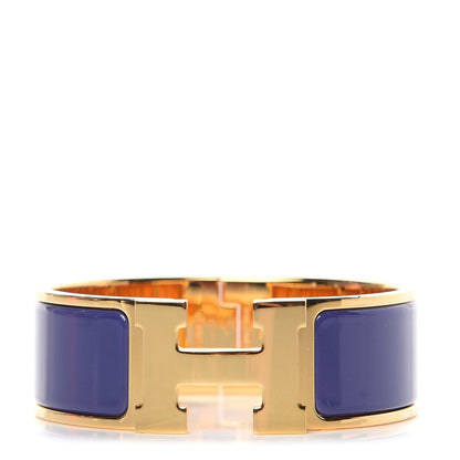 Hermes Enamel Wide Clic Clac H Bracelet PM Violet 1 of 5