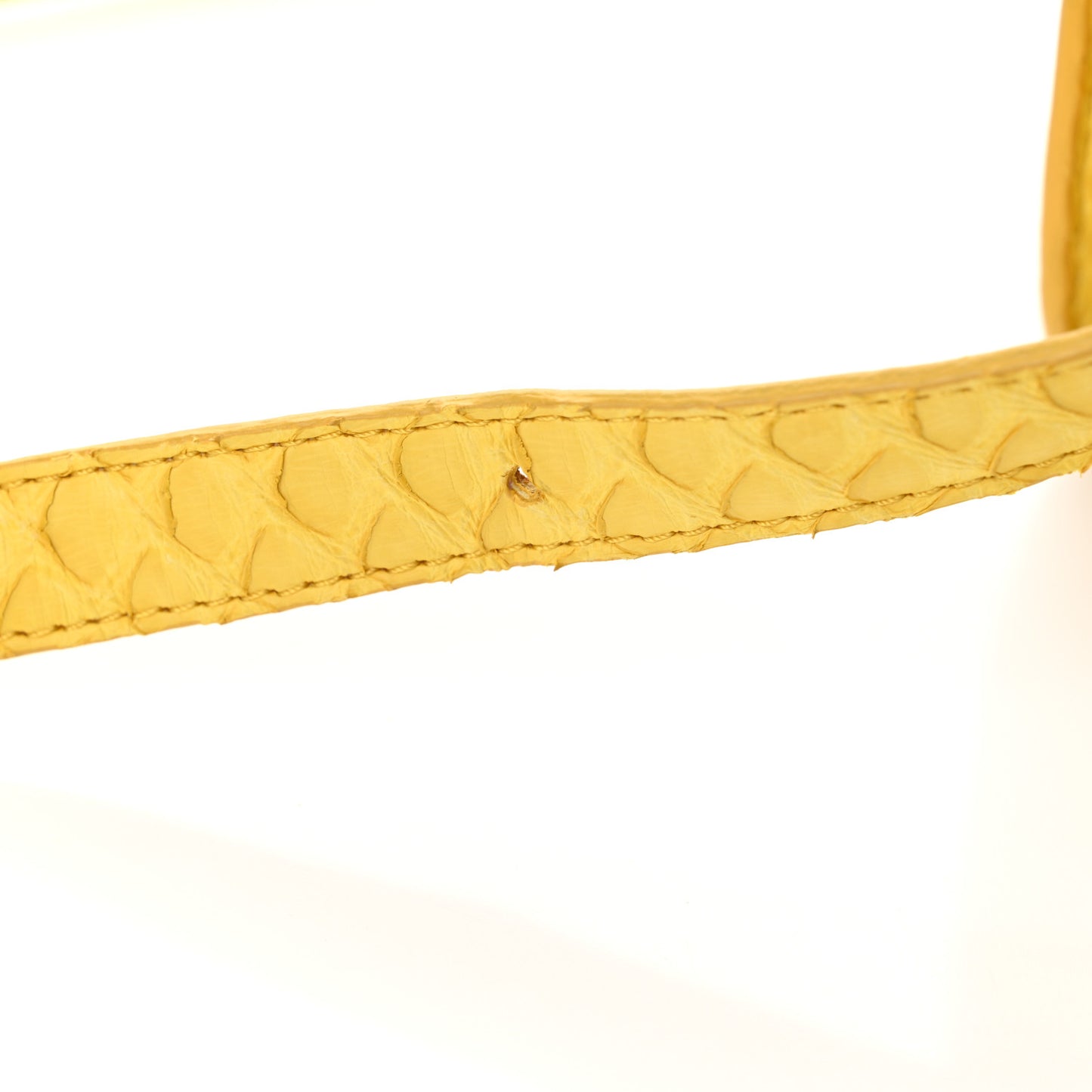 Snakeskin Small Classic Box Flap Bag Yellow