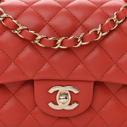 Chanel Lambskin Quilted Mini Rectangular Flap Brown 7 of 9