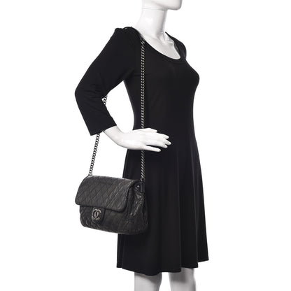 Chanel Iridescent Calfskin Large Coco Daily Flap Black 2 of 13