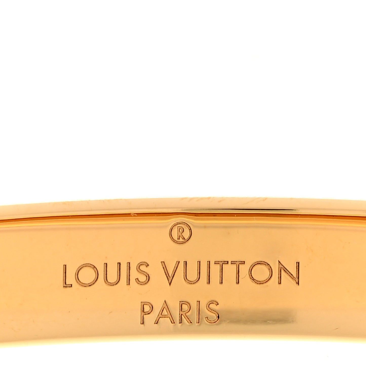 Brass Crystal Monogram Nanogram Strass Cuff S Gold
