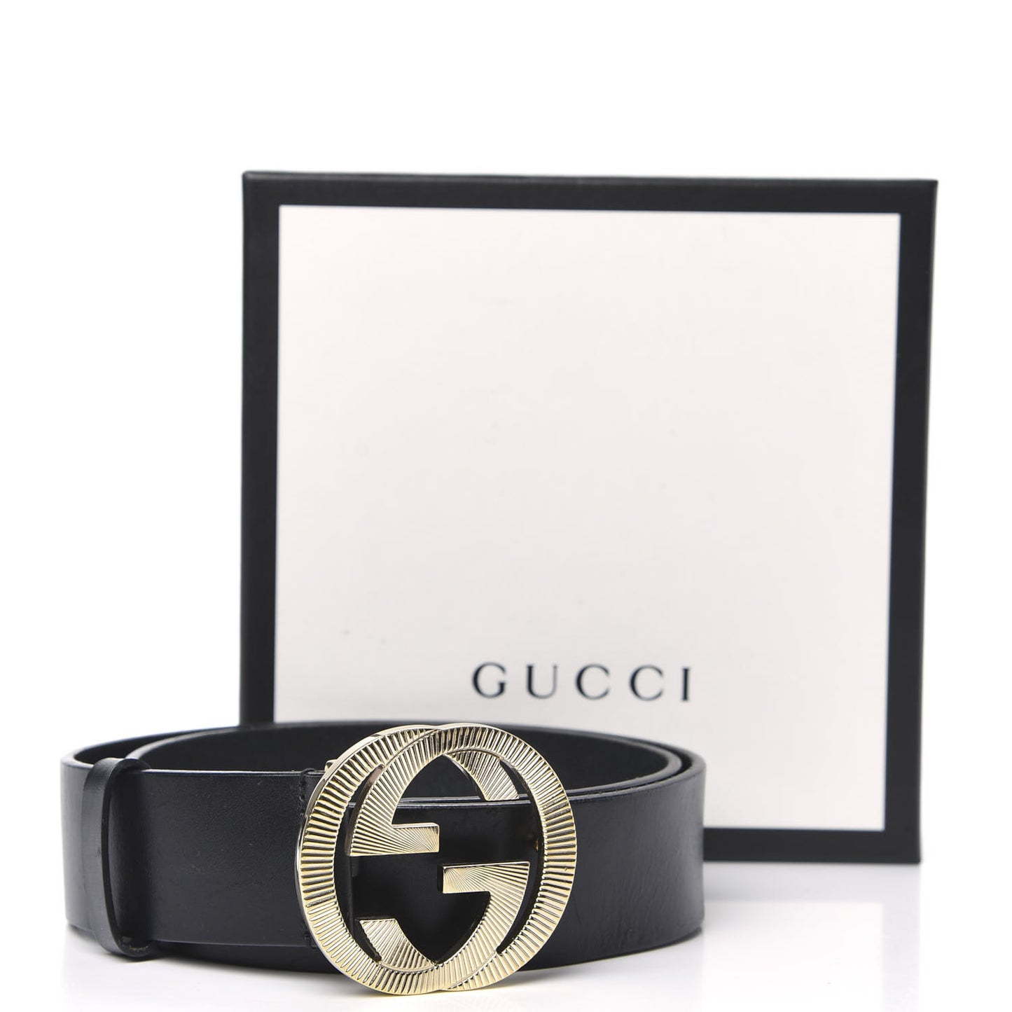 Calfskin Interlocking G Belt 80 32 Black