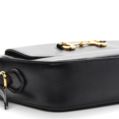 Gucci Textured Calfskin Small Horsebit 1955 Shoulder Bag Black 8 of 9