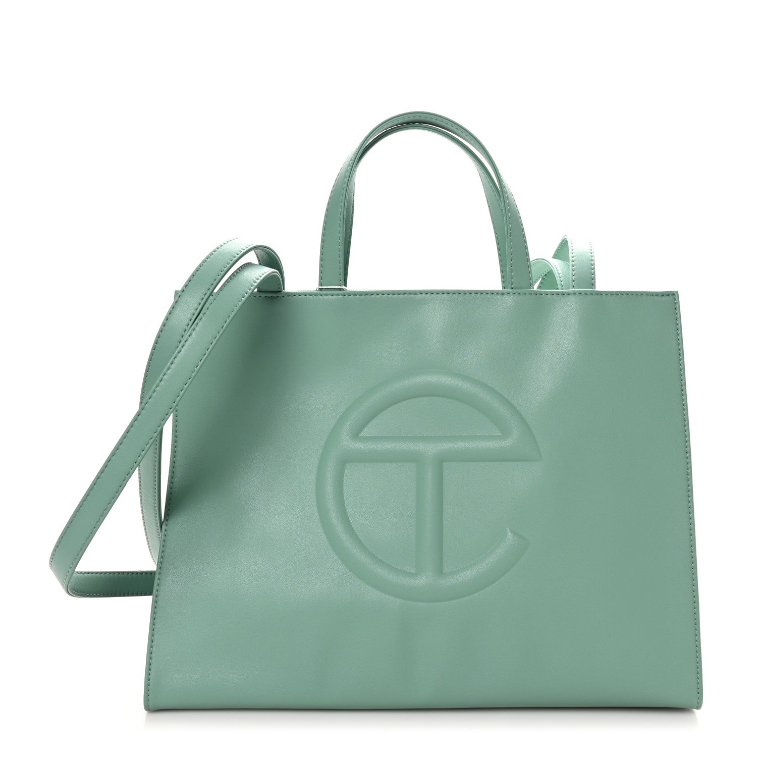Telfar Vegan Leather Medium Shopping Bag Sage 1 of 8