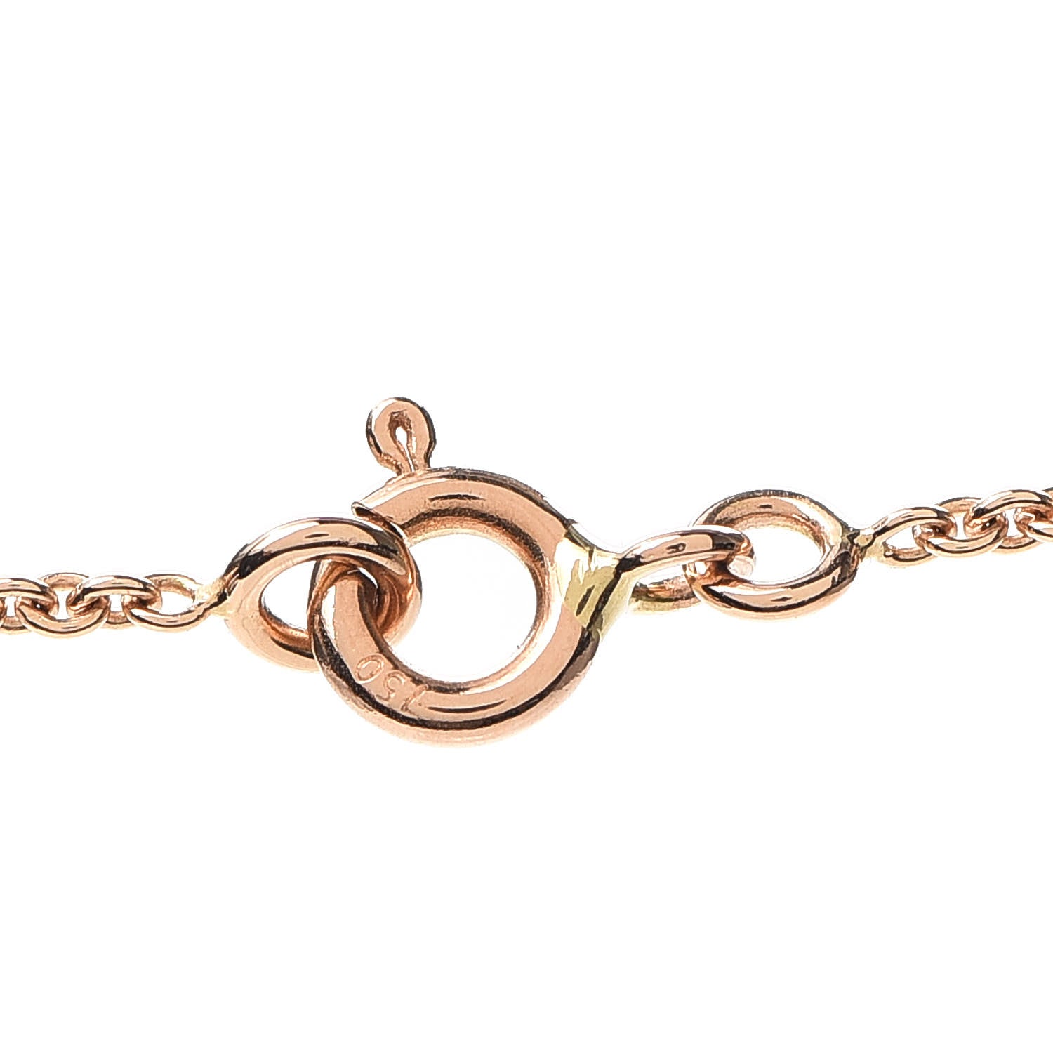Hermes 18K Rose Gold Diamond Birkin Amulette Pendant Necklace 4 of 6