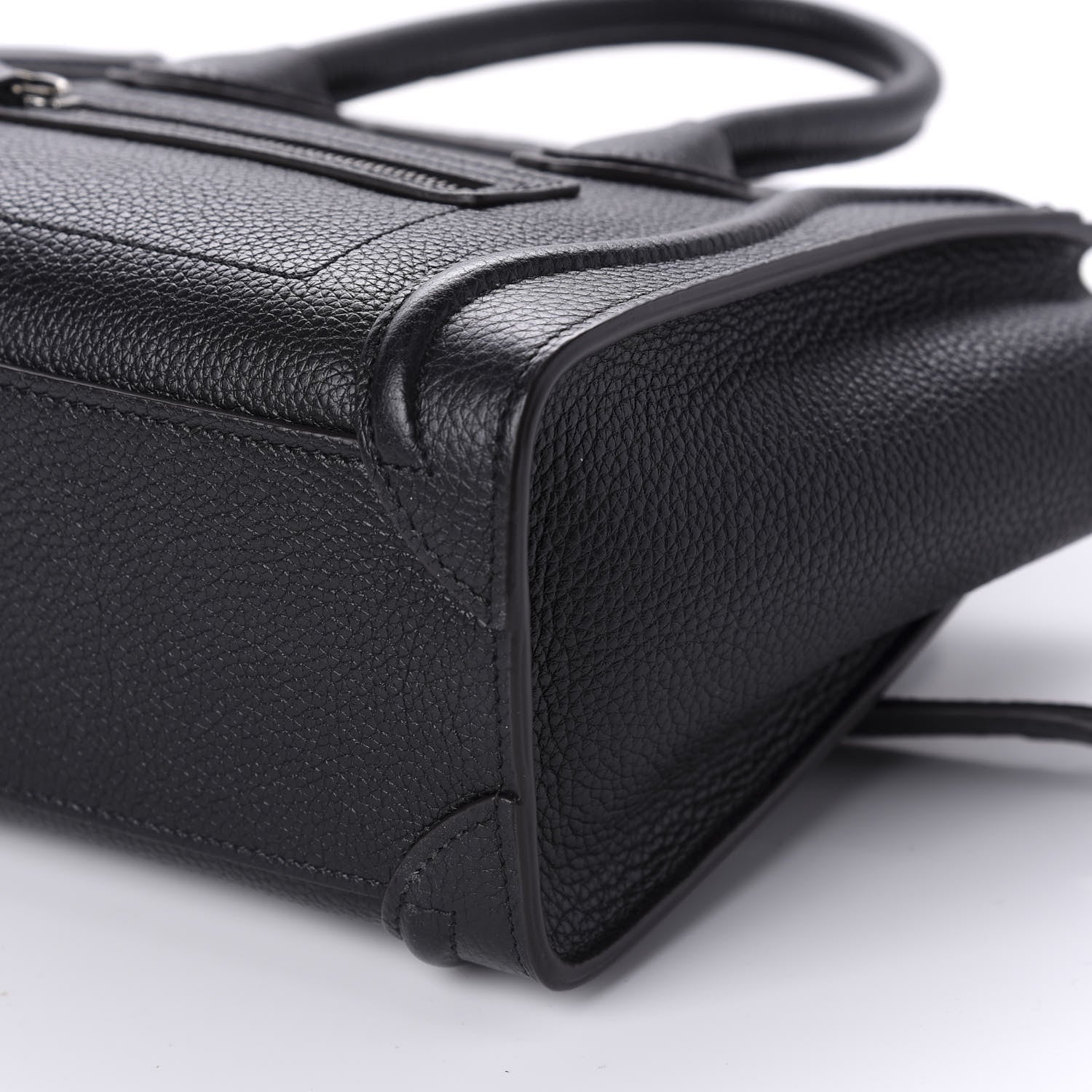 Celine Drummed Calfskin Nano Luggage Black 7 of 10