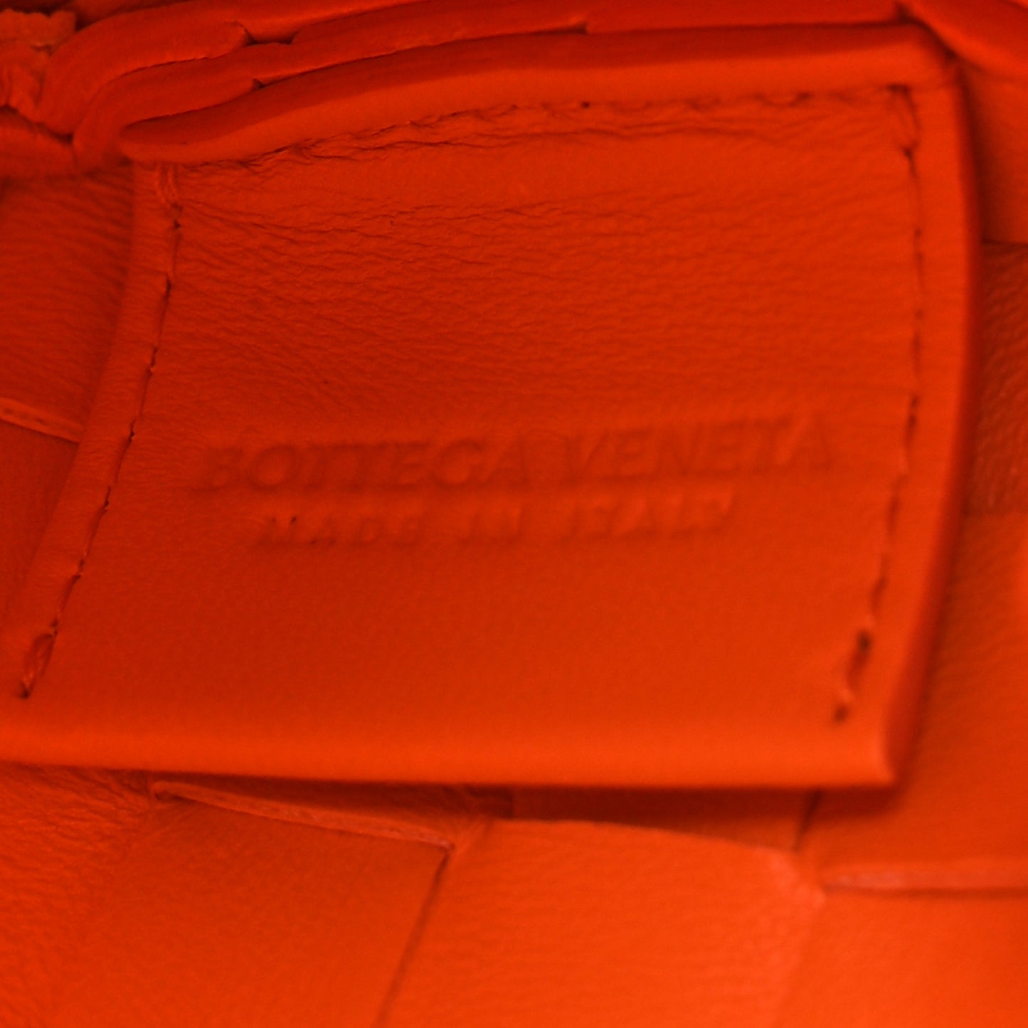 Nappa Intrecciato Mini Sardine Bag Papaya