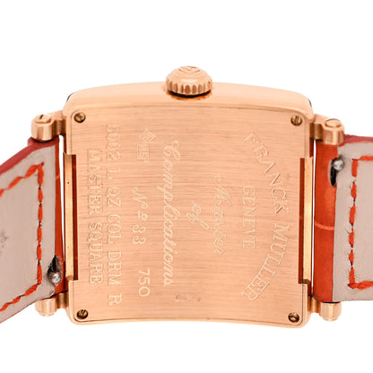 Franck Muller 18K Rose Gold Alligator 29mm Master Square Automatic Watch 6002LQZCOLDRMR 4 of 5