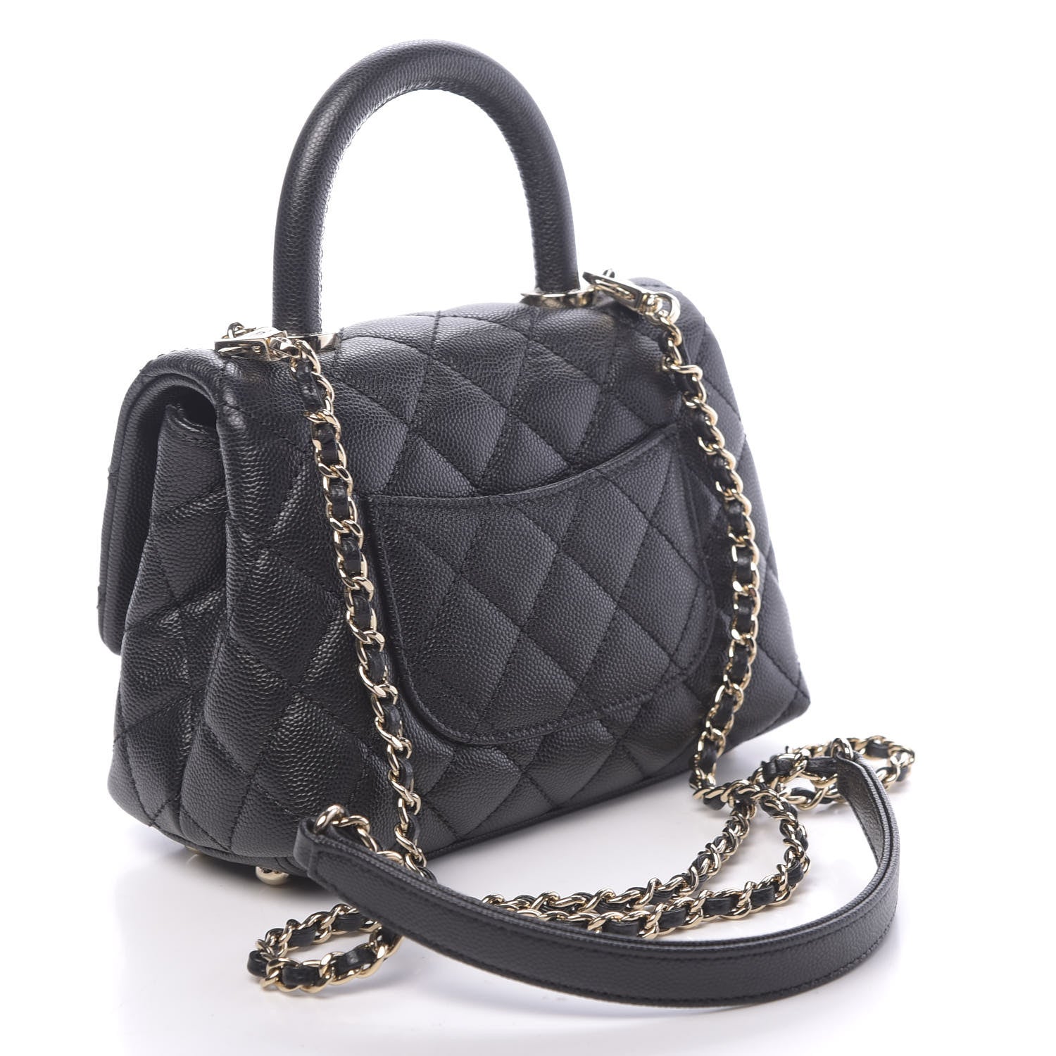 Chanel Caviar Quilted Extra Mini Coco Handle Flap Black 3 of 11